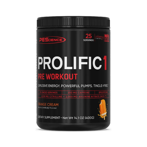 Prolific 1 400g, pudra, PEScience, Pre-workout cu cofeina
