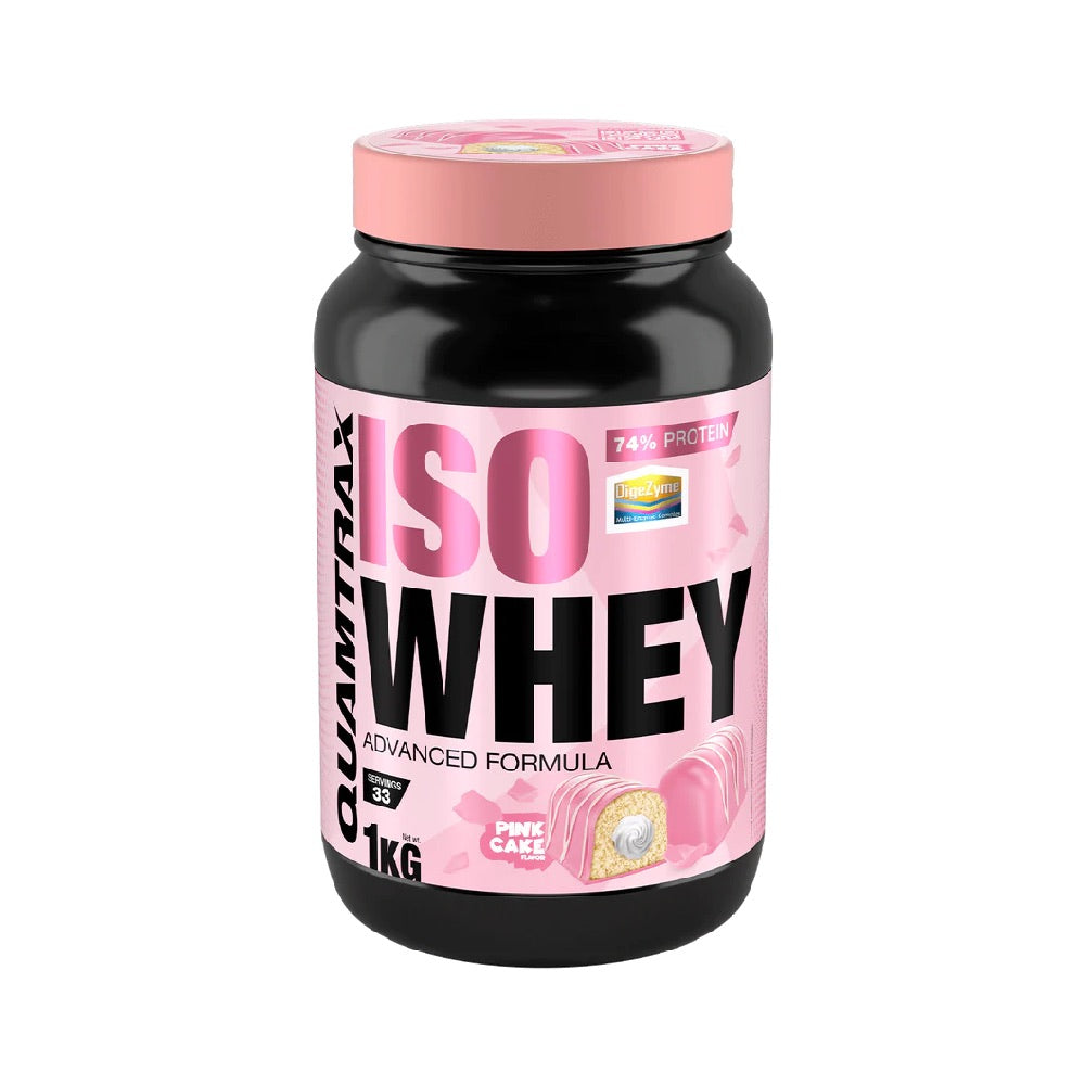 Iso Whey 907g, pudra, Quamtrax, Izolat proteic din zer