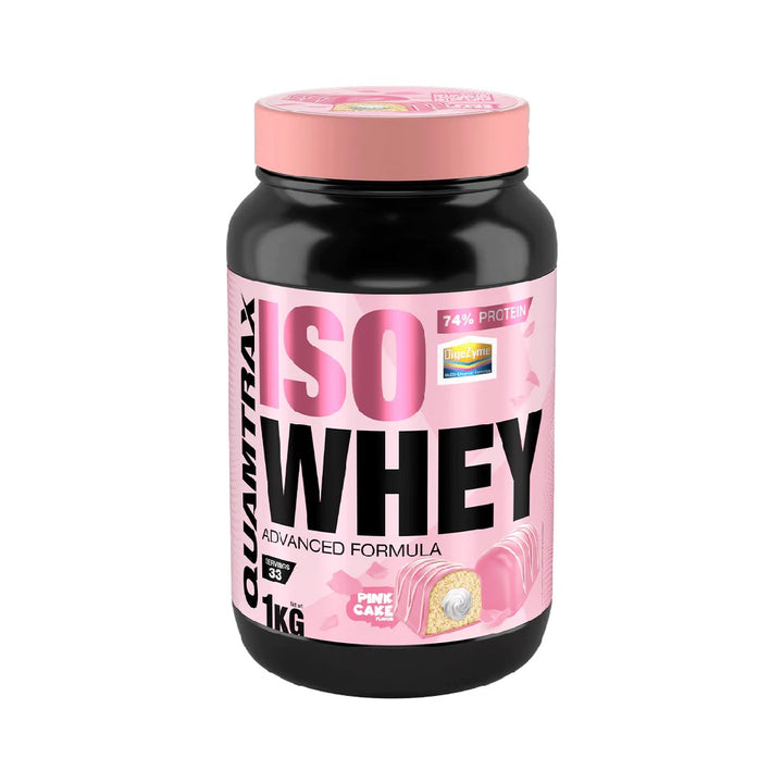 Iso Whey 907g, pudra, Quamtrax, Izolat proteic din zer