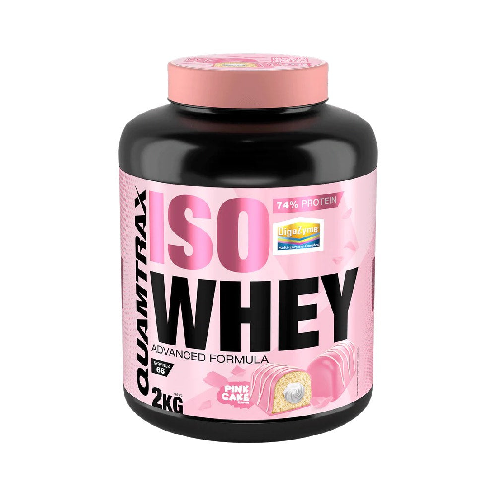 Iso Whey 2kg, pudra, Quamtrax, Izolat proteic din zer