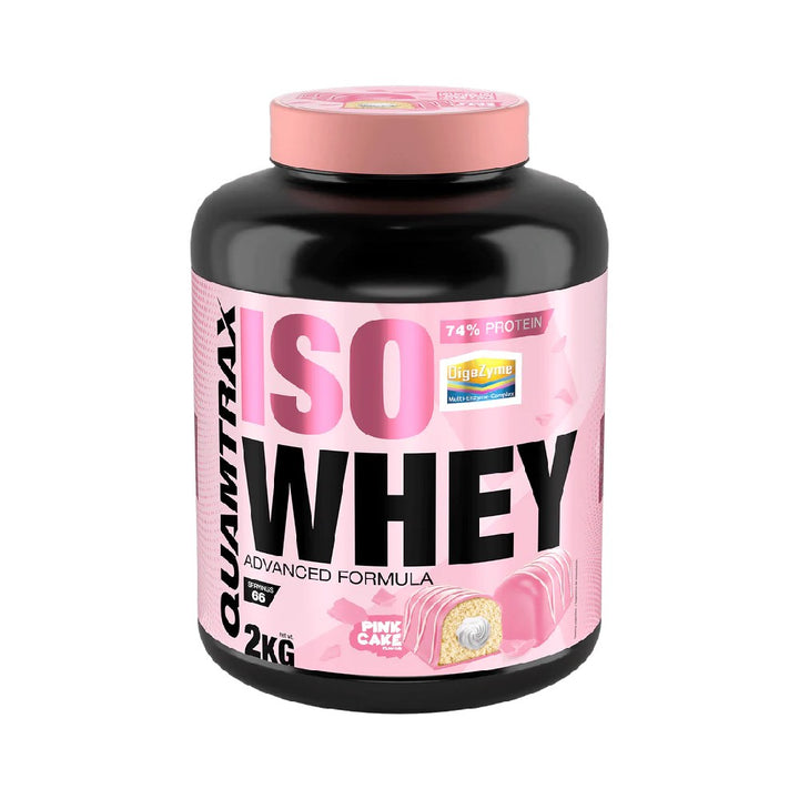 Iso Whey 2kg, pudra, Quamtrax, Izolat proteic din zer