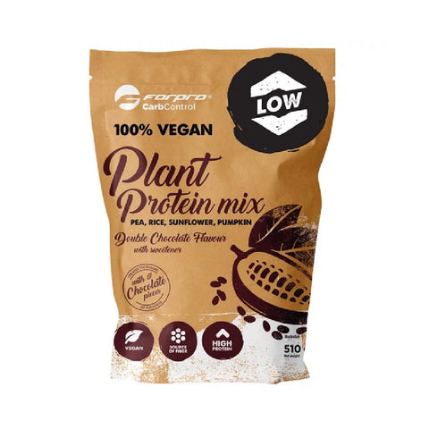 100% Vegan Plant Protein Mix 510g, pudra, ForPro, Supliment alimentar de tip proteina vegetala