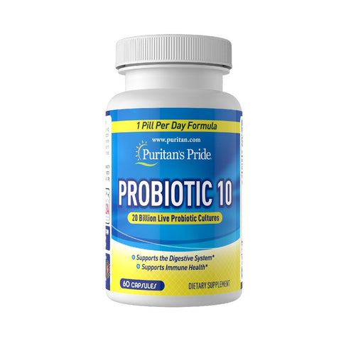 Probiotic 10 60 capsule, Puritan's Pride, Supliment alimentar de tip probiotice