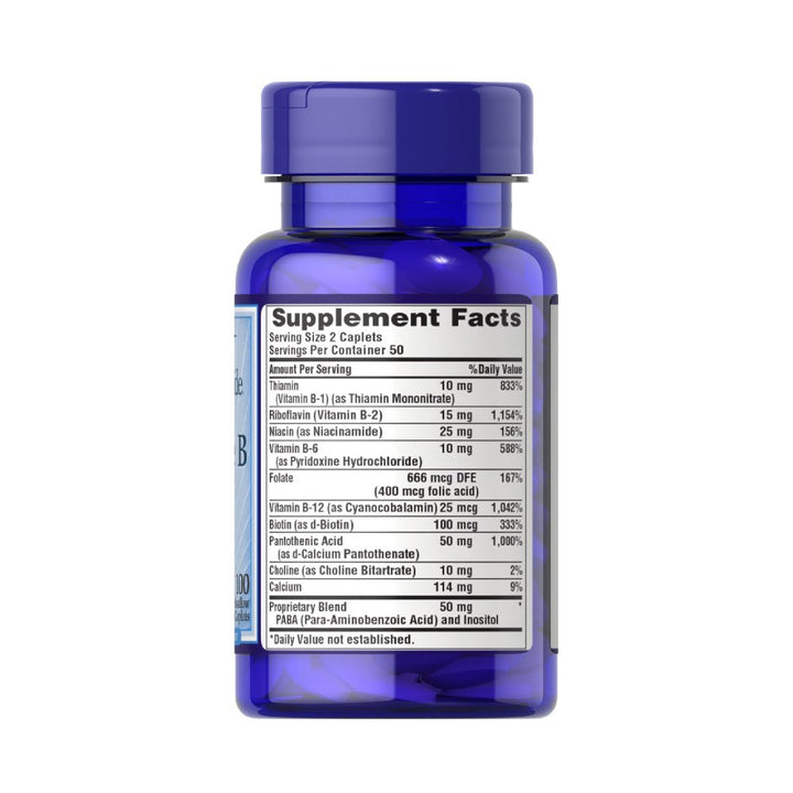 Complete B, 100 Tablets, Puritan's Pride, Vitamin B Complex 
