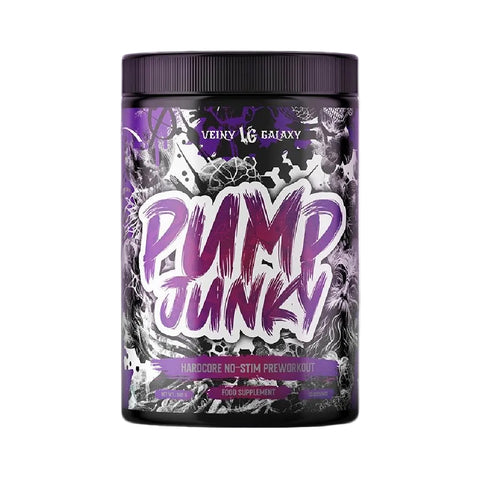Pump Junky 540g, pudra, Veiny Galaxy, Supliment alimentar de tip pre-workout fara cofeina