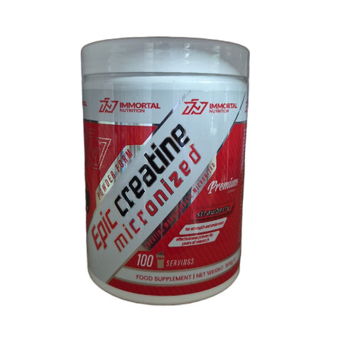 Epic Creatine 500g, pudra, Immortal Nutrition, Creatina monohidrata micronizata