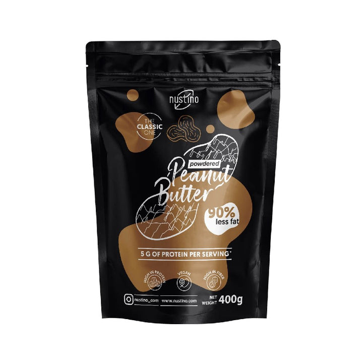 Powdered Peanut Butter 400g, pudra, Nustino, Proteina vegetala cu gust intens de cacao
