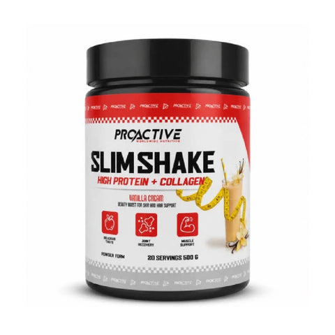 Slim Shake 500g, pudra, ProActive, Concentrat proteic din zer si colagen bovin hidrolizat