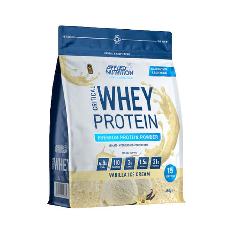Critical Whey 450g, powder, Applied Nutrition, whey protein concentrate and isolate 