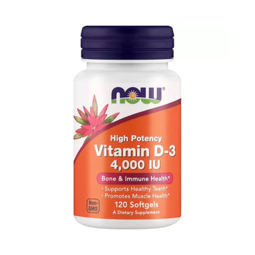 Vitamina D3 4000IU 120 capsule moi, Now Foods