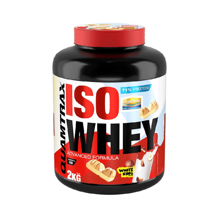 Iso Whey 2kg, pudra, Quamtrax, Izolat proteic din zer