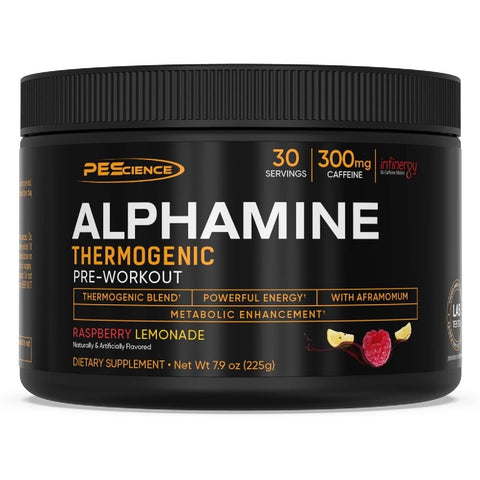 Pre-workout Alphamine 225g, pudra, PEScience, Supliment alimentar de tip pre-workout cu cofeina 2