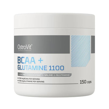 Complex de aminoacizi | BCAA + L-Glutamina, 150 capsule, Ostrovit, Supliment alimentar aminoacizi 0