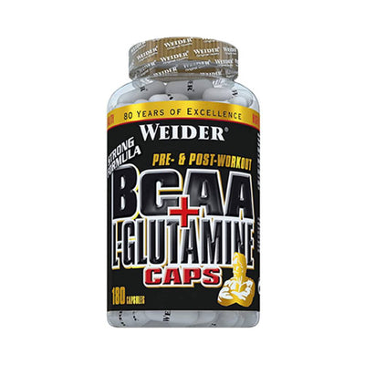 Aminoacizi BCAA + L-glutamina 180 capsule, Weider, Supliment alimentar aminoacizi pentru recuperare 1