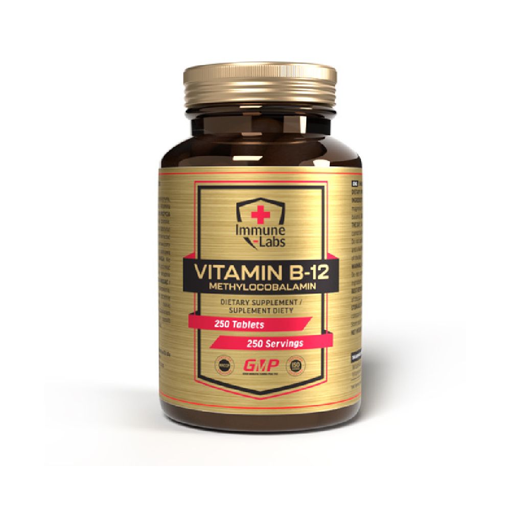 Vitamina B12 Methylcobalamin, 250 tablete, Immune Labs, Supliment alimentar pentru sanatate