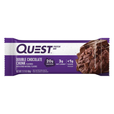 Batoane Quest Bar 60g, Quest Nutrition, Baton proteic Double Chocolate Chunk 1