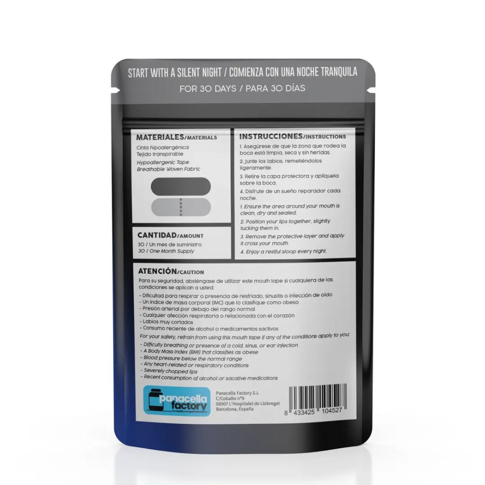 Mouth Tape, Gudslip, Banda gura pentru somn, 30 bucati/30zile