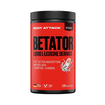 Scadere in greutate Betator 180 capsule, Body Attack, Supliment alimentar capsule lichide pe baza de derivati ai L-leucinei 1