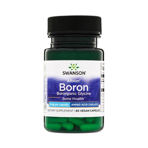 Vitamine si minerale Bor 6mg 60 capsule, Swanson, Bor sub forma de capsule vegane 1