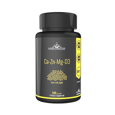Vitamine si minerale CA-ZN-MG-D3, 100 capsule, Vitabolic, Supliment alimentar de tip vitamine si minerale 1