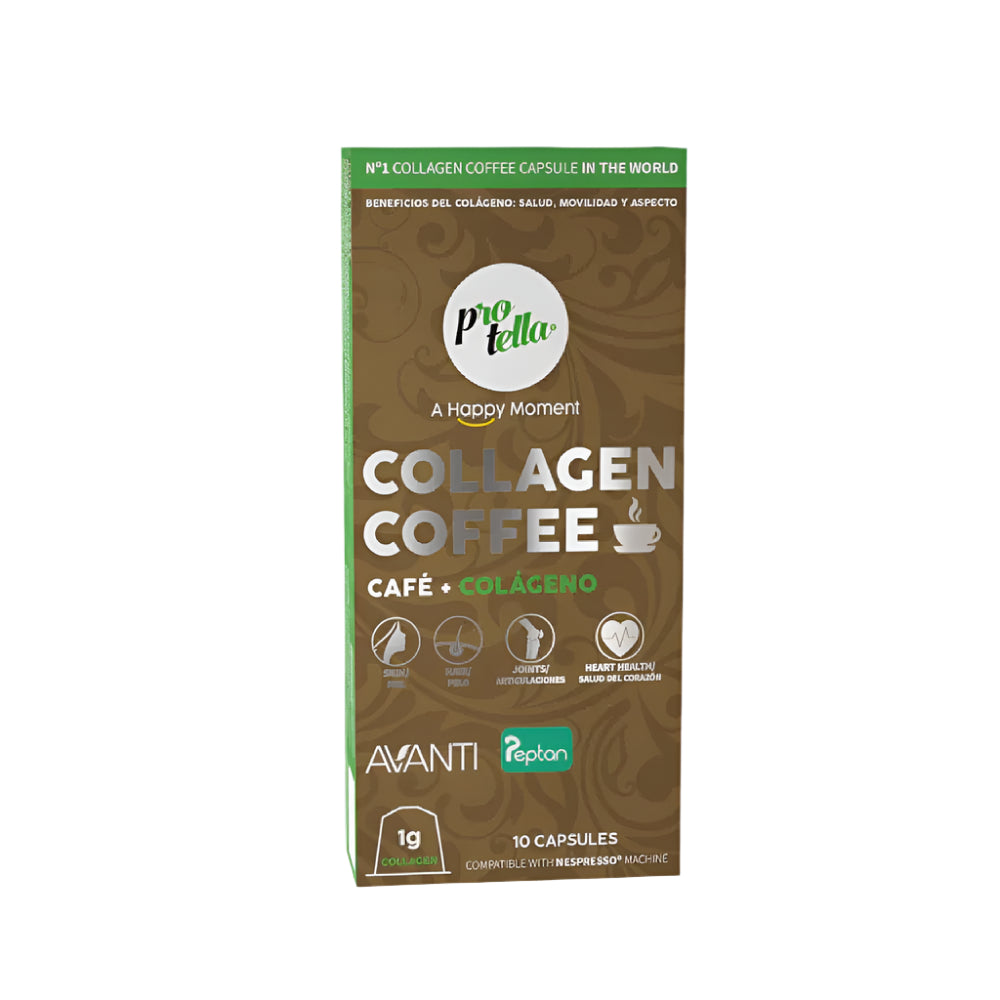 Collagen Coffee X 10 capsule, 40G, Protella, Cafea solubila cu colagen