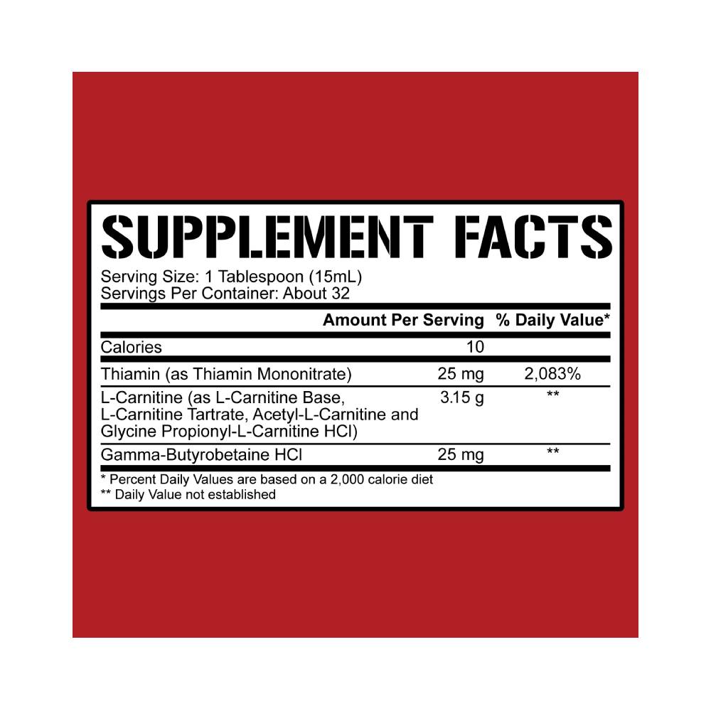 Slabire & Ardere grasimi | L-carnitina 3150mg, 473ml, lichid, 5% Rich Piana, Supliment slabire 1