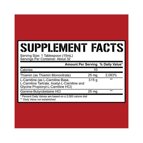 Slabire & Ardere grasimi | L-carnitina 3150mg, 473ml, lichid, 5% Rich Piana, Supliment slabire 1