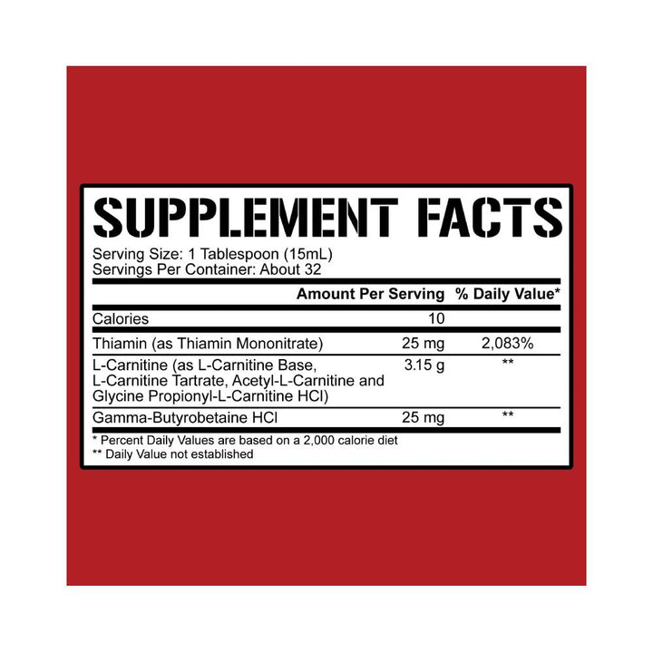 Slabire & Ardere grasimi | L-carnitina 3150mg, 473ml, lichid, 5% Rich Piana, Supliment slabire 1