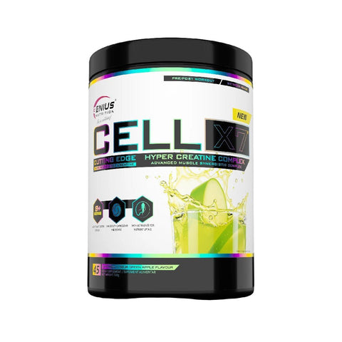 Protectori hepatici CELL-X7 720g, pudra, Genius Nutrition, Pre-workout fara cofeina 1