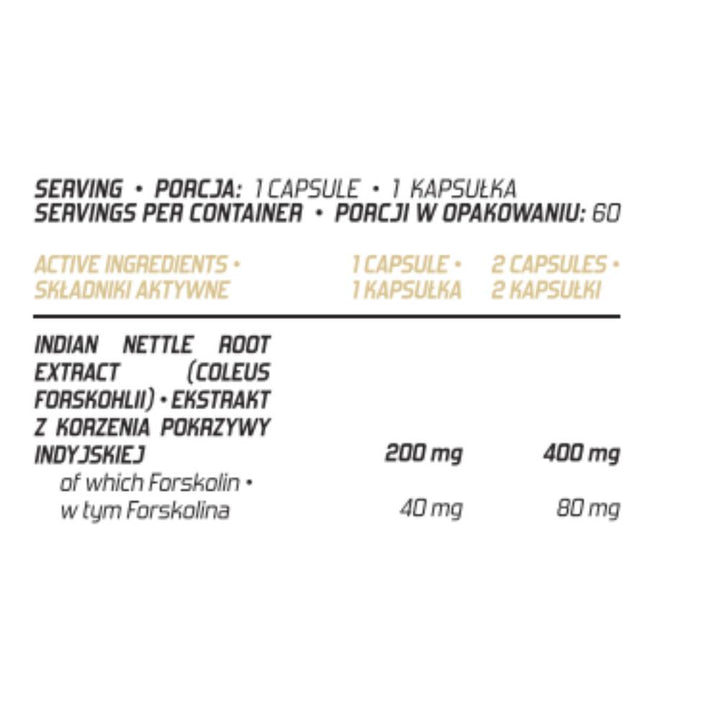 Coleus Forskohlii, 200mg, 60 capsule, Evolite Nutrition, Supliment alimentar slabire 2