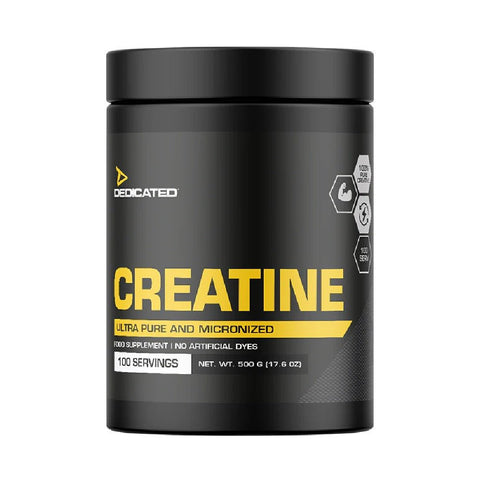 Creatina | Creatina monohidrata micronizata, pudra, 500g, Dedicated Nutrition, Supliment alimentar pentru crestere masa musculara 0