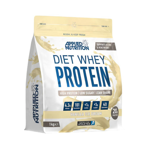 Suplimente antrenament | Diet Whey 1kg, pudra, Applied Nutrition, Concentrat si izolat proteic din zer 0