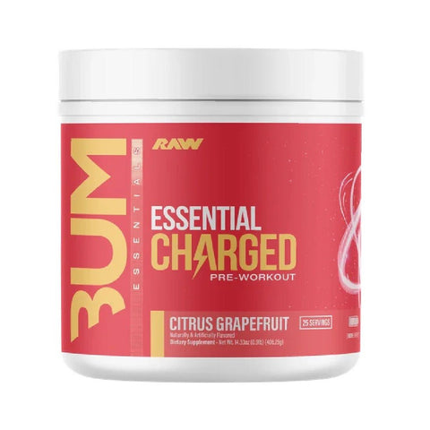 Pre-workout Essential Charged 480g, pudra, Raw Nutrition, Supliment alimentar de tip pre-workout cu cofeina 1