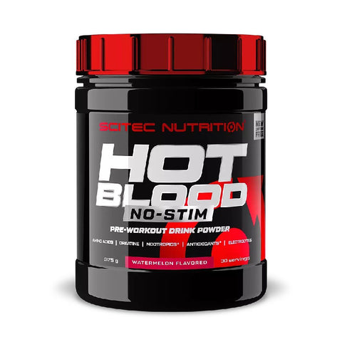 Hot Blood No stim, pudra, 375g, Scitec Nutrition, Supliment alimentar pre - workout fara stimulent 1