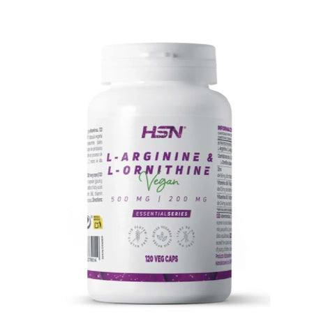 L-Arginine 500mg L-Ornithine 200mg 120 capsule vegane, HSN, Supliment alimentar de tip aminoacizi