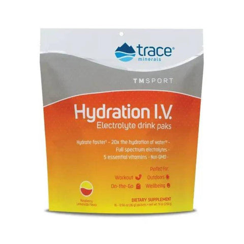 Hydration IV, 256g, 16 plicuri, Trace Minerals, Electroliti pentru hidratare 1