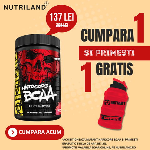 Aminoacizi Hydration Pack - Mutant Hardcore BCAA 390g + GRATUIT Sticla de apa 1,6l 2