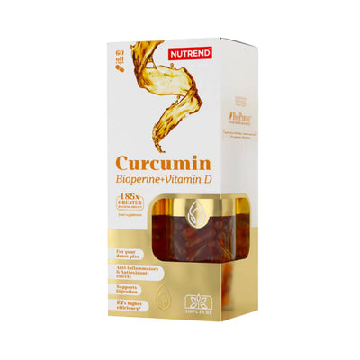 Imunitate Curcumina + Bioperina + Vitamina D 60 capsule, Nutrend, Supliment alimentar pentru imunitate si detoxifiere 1