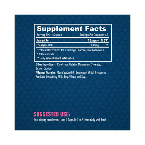 undefined | High Potency Coenzima Q10 100mg, 60 capsule, Haya Labs, Supliment antioxidanti sportivi 1