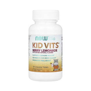 Vitamine si minerale Kid Vits 120 tablete masticabile, Now Foods, Vitamine si minerale pentru copii 1