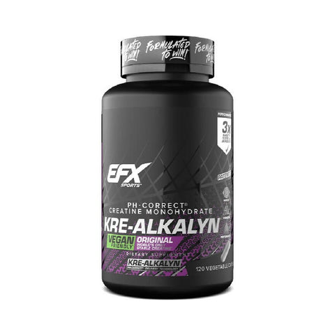 Creatina Kre Alkalyn EFX 120 capsule vegane, EFX Sports, Supliment alimentar de tip creatina monohidrat tamponata 1
