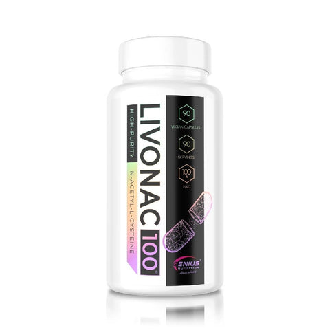 Suplimente sanatate LivoNAC 100mg 90 capsule, Genius Nutrition, N-acetil-cisteina 1