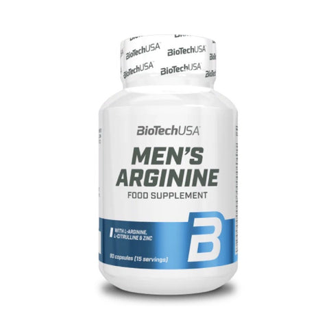 Arginina Men Arginine 90 capsule, BiotechUSA, Supliment alimentar cu arginina, vitamine, minerale si extracte vegetale 1