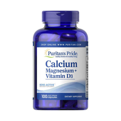 Oase si articulatii Calciu Magneziu + Vitamina D 120 capsule, Puritan's Pride, Supliment alimentar pentru sanatate 1