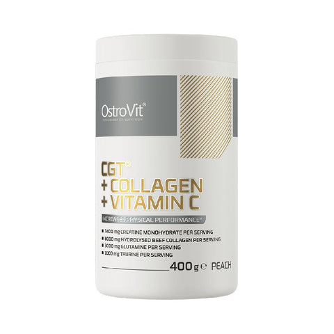 undefined | CGT + colagen + vitamina C, pudra, 400g, Ostrovit, Supliment alimentar pentru sanatate 0