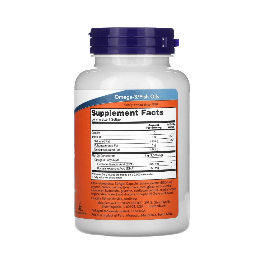 Acizi grasi Omega | Omega 3 90 capsule moi, Now Foods, Acizi grasi din ulei de peste 1