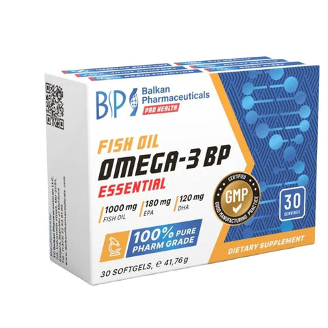 Acizi grasi Omega | Omega 3 BP Essential, 30 capsule, Balkan Pharmaceuticals, Acizi grasi din ulei de peste 0