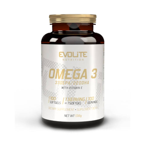 Omega Omega 3 cu Vitamina E, 1000mg, 100 capsule, Evolite Nutrition, Acizi grasi din ulei de peste 1