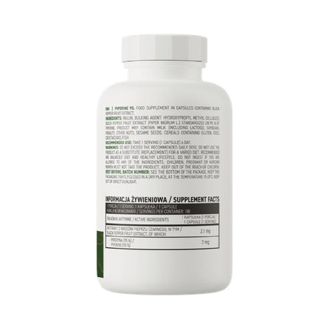 Piperina 95, 180 capsule, Ostrovit, Supliment alimentar pentru sanatate 2
