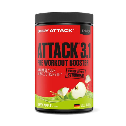 Pre-workout | Pre-workout Booster, pudra, 600g, Body Attack, Supliment pre-antrenamet cu cofeina 2